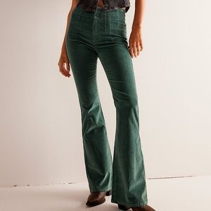 Free People - We The Free Jayde Cord Flare Jean - Emerald Green - 27